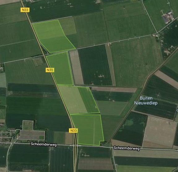 Zonnepark Evenreiten plangebied